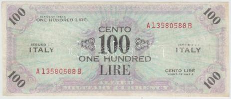 Olaszország/nemzetközi megszállás 1943. 100L T:III Italy/Allied Military Currency 1943. 100 Lire C:F