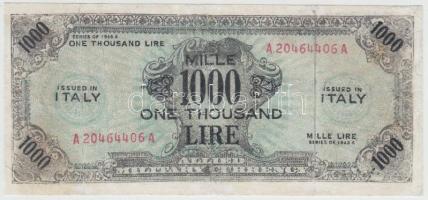 Olaszország/nemzetközi megszállás 1943. 1000L T:restaurált Italy/Allied Military Currency 1943. 1000 Lire C:restored