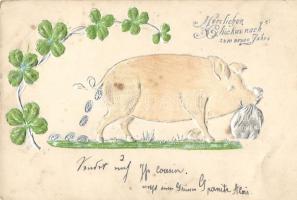 New Year, pig Emb. 100000 Kronen