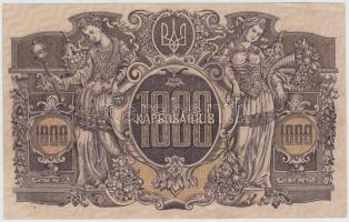 Ukrajna/Autonóm Köztársaság/Államkincstári kiadás 1918. 1000K T:III 
Ukraine/Autonomous Republic/Sta...
