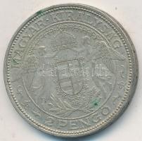 1938. 2P Ag "Madonna" T:2- Unger: 1511., Adamo P7.