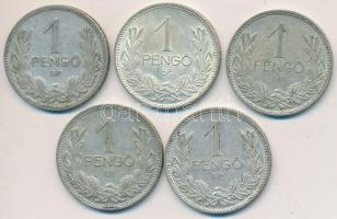 1927-1939. 1P Ag (5x) T:2,2-
