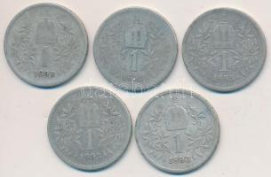 Ausztria 1893-1895. 1K Ag (5x) T:2-,3 Austria 1893-1895. 1 Corona Ag (5x) C:VF,F