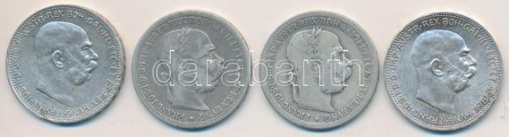 Ausztria 1899-1915. 1K (4x) T:2,3
Austria 1899-1915. 1 Corona (4x) C:XF,F