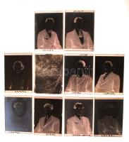 cca 1940 Táj-, csoport- és portréképek, negatívon és üvegnegatívon, 10 db üvegnegatív (6x9 cm), kb. 150 negatív (6x9 cm)