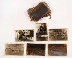 cca 1940 Táj-, csoport- és portréképek, negatívon és üvegnegatívon, 10 db üvegnegatív (6x9 cm), kb. ...