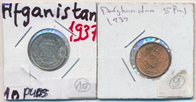 Afganisztán 1937. 5P Br + 10P Cu-Ni T:1- Afghanistan 1937. 5 Pul Br + 10 Pul Cu-Ni C:AU Krause KM# 938, KM# 939
