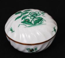 Herendi ékszertartó, kézzel festett, jelzett, hibátlan, d:6,5 cm