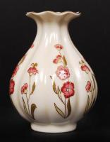 Zsolnay kis váza, kézzel festett, jelzett, hibátlan, m:11 cm