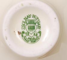 Zsolnay pillangó mintás mini váza, kézzel festett, jelzett, hibátlan, m:8 cm