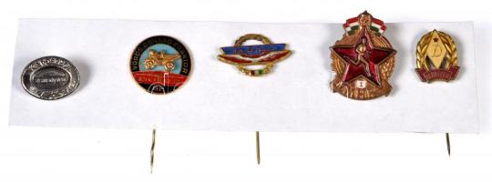 5db klf magyar jelvény a szocialista időszakból T:vegyes