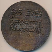 Ligeti Erika (1934-) 1986. "425 éves a debreceni nyomdászat" Br plakett (64mm) T:1