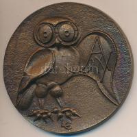 Ligeti Erika (1934-) 1986. "425 éves a debreceni nyomdászat" Br plakett (64mm) T:1