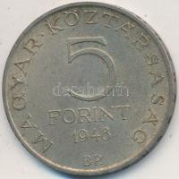 1948. 5Ft Ag "Petőfi" T:2- Adamo EM1