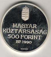1990. 500Ft Ag "Kölcsey Ferenc" T:PP Csak 5000db!