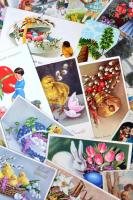 120 db vegyes régi üdvözlőlap, több szép darabbal, litho lapokkal / 120 pre-1945 greeting cards, a very nice collection!