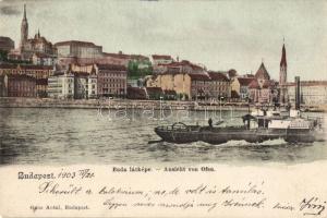 Budapest, Budai rész, SS Salzach, Ganz Antal kiadása (EK)