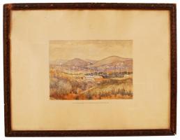 Metzly jelzéssel: A Grimmensteini szanatórium majorja. Akvarell, papír, üvegezett keretben 14×20 cm