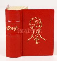 Petőfi Sándor: János vitéz. Készült 1973-ban Petőfi Sándor születésének 150. évfordulójára és Budapest egyesítése centenáriumának tiszteletére.  Minikönyv, készült 300 példányban, kiadói aranyozott műbőr kötés, újszerű állapotban.