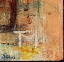 TM jelzéssel: Alakok. Olaj, farost, 40×60 cm