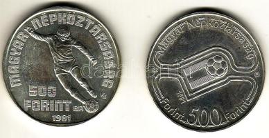 1981. 500Ft Ag pár, 2 klf db "Labdarúgó VB I." T:BU Csak 6000db!