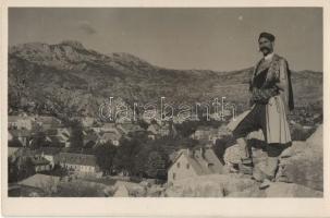 Cetinje, Montenegrin soldier, folklore photo