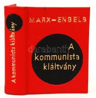 Marx-Engels: A Kommunista Párt kiáltványa. Bp., 1971, Kossuth. Minikönyv, 133. számozott példány, kiadói műbőr kötés, újszerű állapotban.