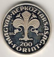 1978. 200Ft Ag "Károly Róbert-Az első magyar aranyforint" T:PP Csak 5000db!