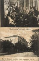 Vác, Budapesti Főút 27. Vöröskereszt kórház, folyosó, katonák (fl)