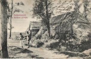 Balaton, halászkunyhó, Divald (fl)