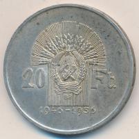 1956. 20Ft Ag "Tízéves a Forint / Lánchíd" T:2-