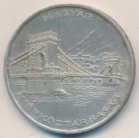 1956. 20Ft Ag "Tízéves a Forint / Lánchíd" T:2-