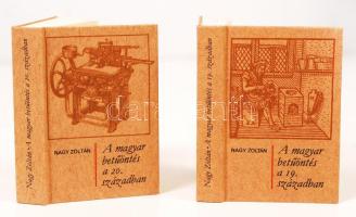 Nagy Zoltán: A magyar betűöntés a 19. és 20. században. Bp., 1981, Miniatűrkönyv-gyűjtők Klubja. Minikönyv, 341. számozott példány, kiadói kartonált kötés, újszerű állapotban.