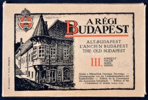 Budapest - 12 lapból álló "A régi Budapest III." képeslap sorozat tokban, kiadja a Műemlékek Országos Bizottsága / Old Budapest postcards series with 12 cards in case