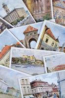 Budapest - 12 lapból álló "A régi Budapest III." képeslap sorozat tokban, kiadja a Műemlék...