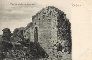 Pergamon, Pergame; Vue generale du Stadium / stadium ruins