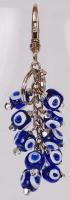 Kék gyöngyökkel díszített kulcstartó / key ring