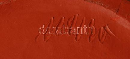 Német fazekas váza, jelzett, hibátlan, m:30 cm