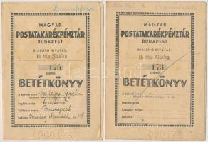 Budapest ~1950. "Magyar Postatakarékpénztár" betétkönyve (2x)