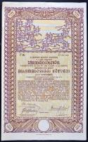 Budapest 1917. "A magyar korona országai, 5-1/2%-kal kamatozó járadékkölcsön - államadóssági kötvény" 10.000K-ról, szelvényekkel, szárazpecséttel T:II