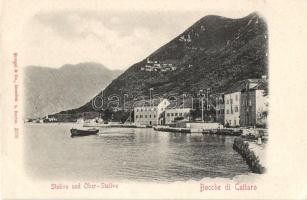 Kotor, Cattaro; Bocche, Stolivo und Olber Stolivo / port, mountains, boat
