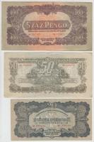 1944. 1P + 5P + 20P + 50P + 100P mindegyik "Vöröshadsereg Parancsnoksága" T:vegyes