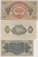 1944. 1P + 5P + 20P + 50P + 100P mindegyik "Vöröshadsereg Parancsnoksága" T:vegyes
