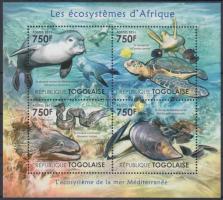 African wildlife - marine animals mini sheet, Afrikai élővilág - tengeri állatok kisív