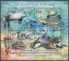 Afrikai élővilág - tengeri állatok kisív, African wildlife - marine animals minisheet