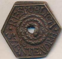 1979. "Állami csúszópénz - Respublica Szentendre" Br gúnyérem T:2