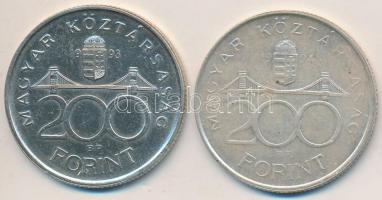 1993-1994. 200Ft Ag "MNB" + "Deák" (2x) T:2,2-