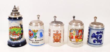 5 db ónfedeles söröskorsó, 0,5l-1l