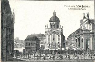 1898 Prague 100 years ago, Kreuzherren platz / square (EK)