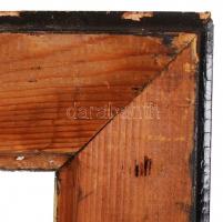 Antik fa képkeret, közepes állapotban, külső méret: 70x82 cm, belső méret: 58x50 cm